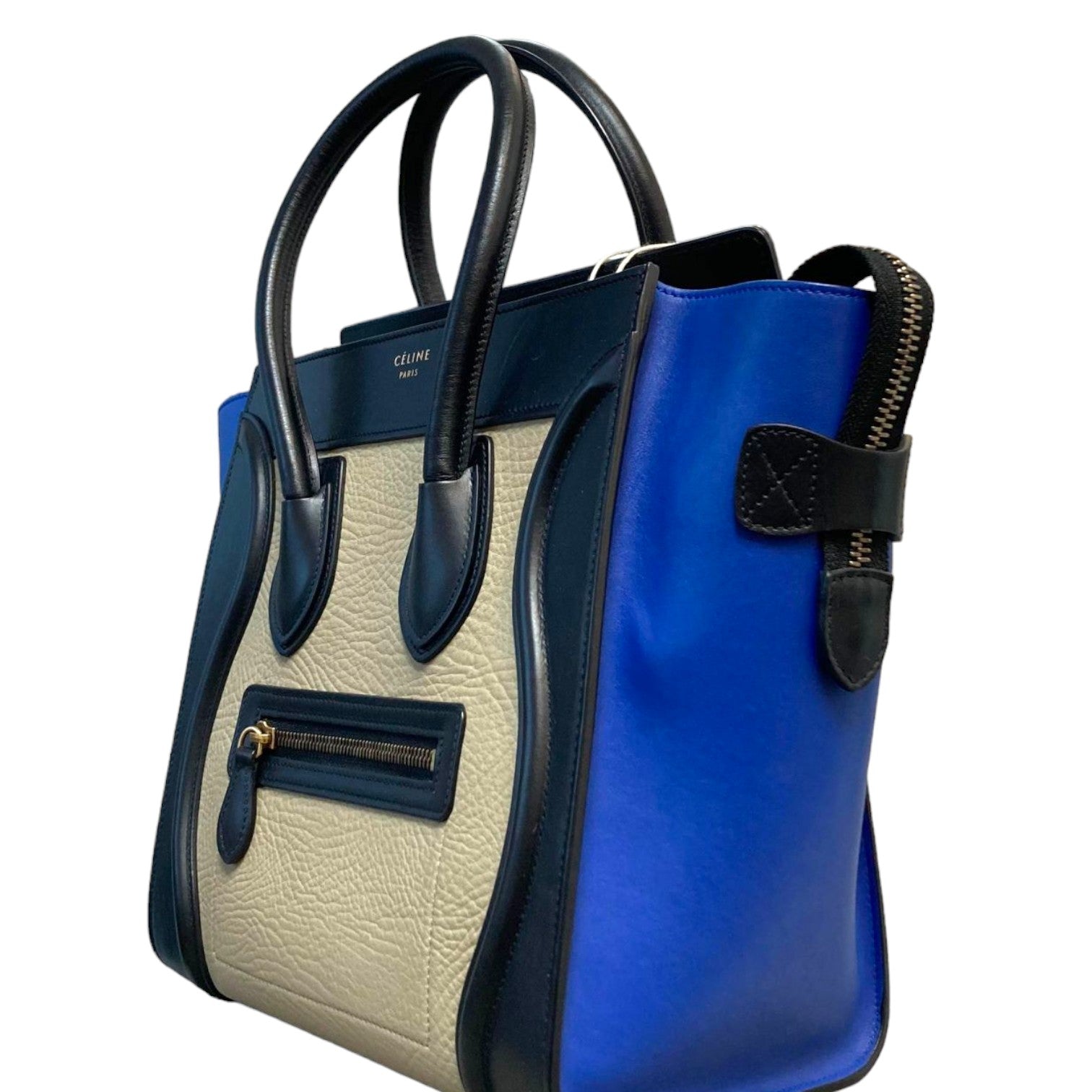 Luggage Elephant Mini Calfskin Suede Tri-Color Sand GHW