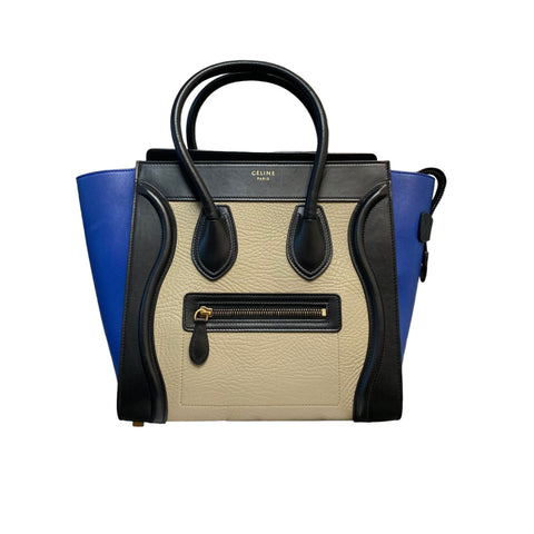 F is Fendi Small Kan Vitello Century Blue MHW