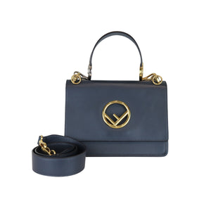 F is Fendi Medium Kan Vitello Century Opaco Blue MHW