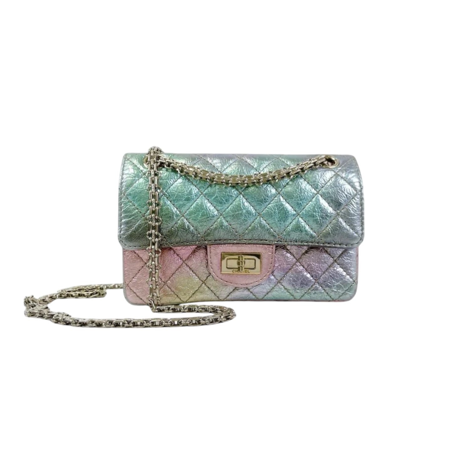 Chanel 2.55 Reissue Flap Mini Metallic Goatskin Multicolor GHW