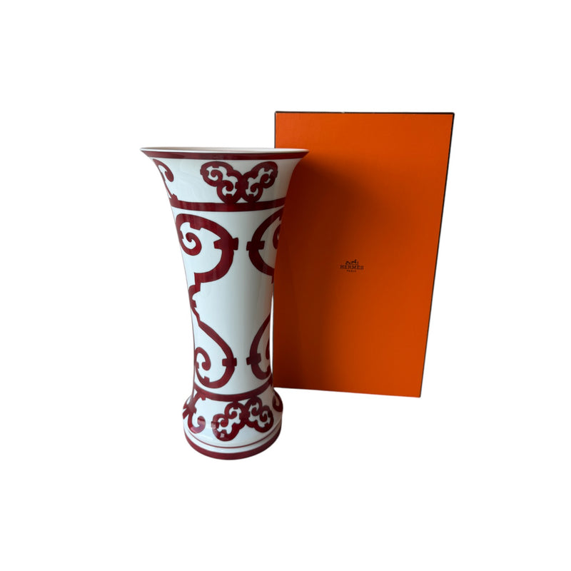 Balcon du Guadalquivir Vase Red and White