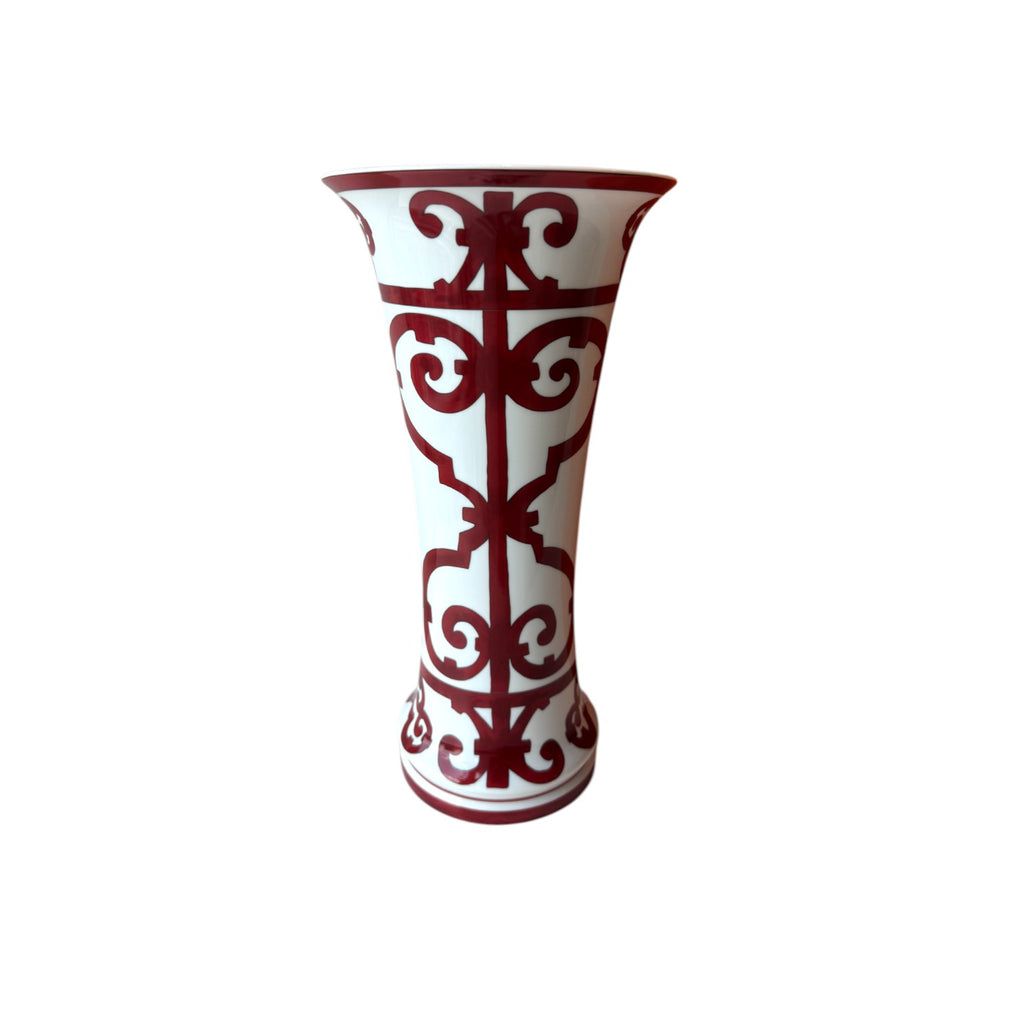 Balcon du Guadalquivir Vase Red and White
