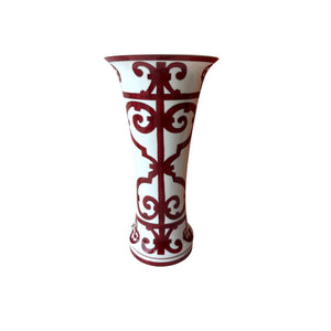 Balcon du Guadalquivir Vase Red and White