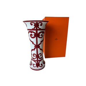 Balcon du Guadalquivir Vase Red and White
