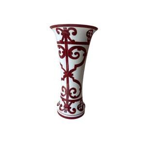 Balcon du Guadalquivir Vase Red and White