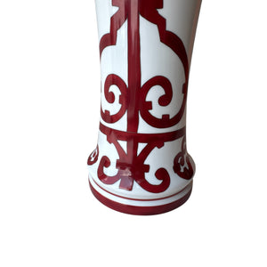 Balcon du Guadalquivir Vase Red and White