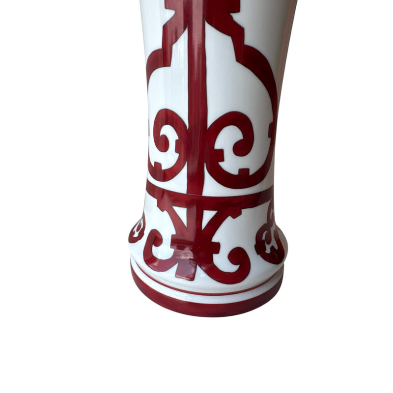 Balcon du Guadalquivir Vase Red and White