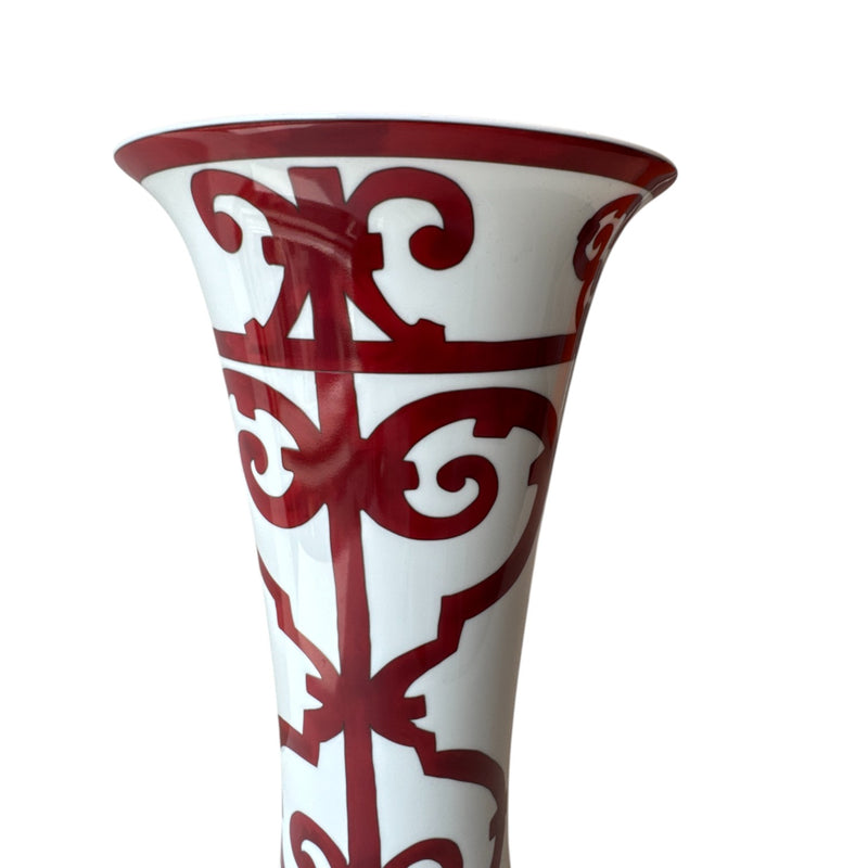 Balcon du Guadalquivir Vase Red and White