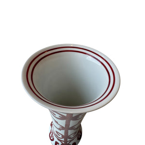 Balcon du Guadalquivir Vase Red and White