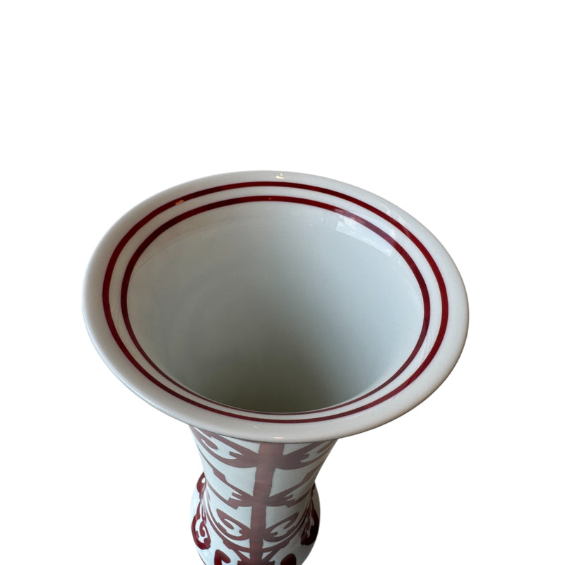 Balcon du Guadalquivir Vase Red and White