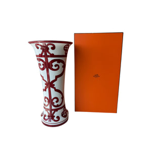 Balcon du Guadalquivir Vase Red and White