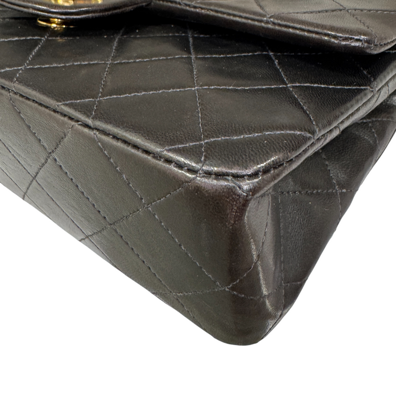 Classic Vintage Double Flap Small Lambskin Black GHW