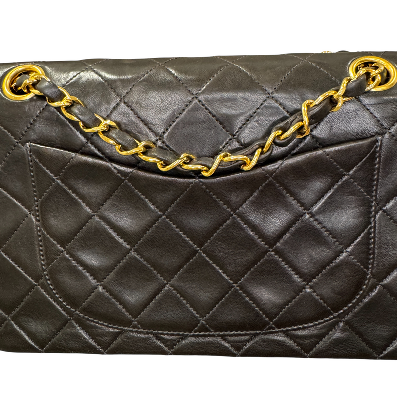 Classic Vintage Double Flap Small Lambskin Black GHW