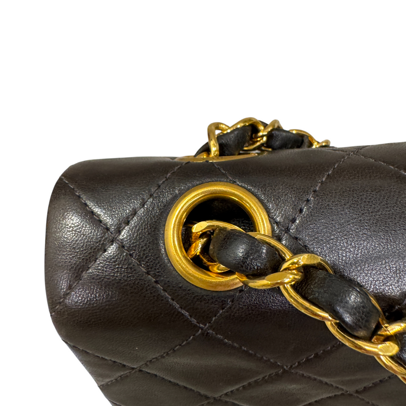 Classic Vintage Double Flap Small Lambskin Black GHW