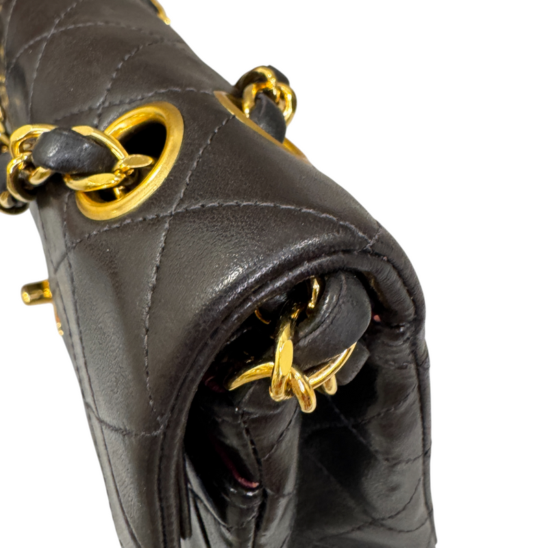 Classic Vintage Double Flap Small Lambskin Black GHW