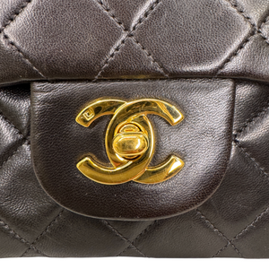 Classic Vintage Double Flap Small Lambskin Black GHW