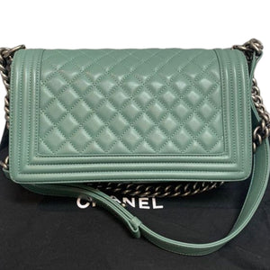 Boy Flap Medium Lambskin Quilted Light Blue RHW