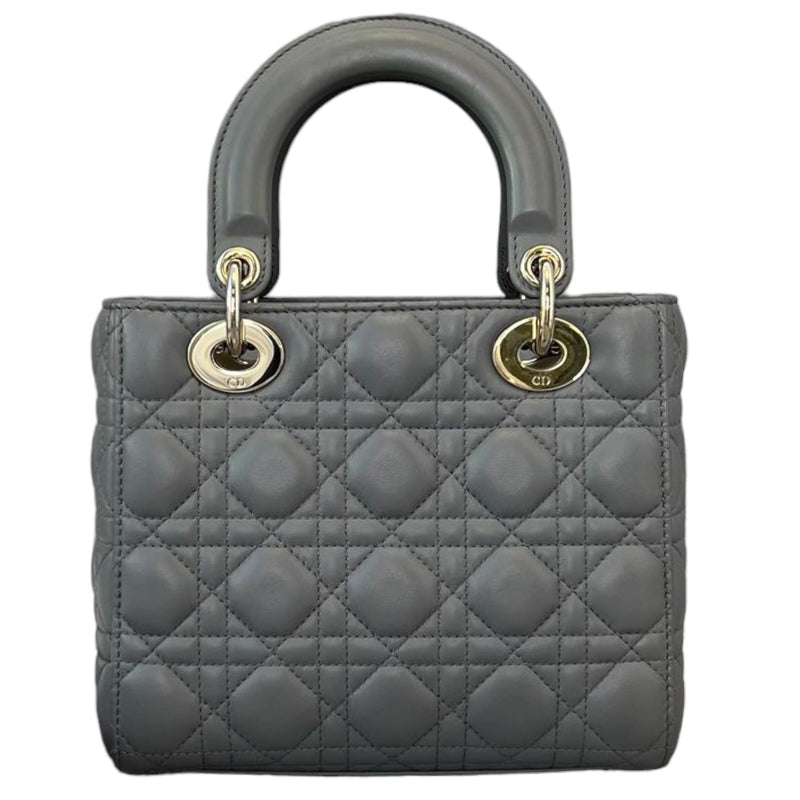 Small Lucky Badges My Lady Dior Lambskin Grey GHW