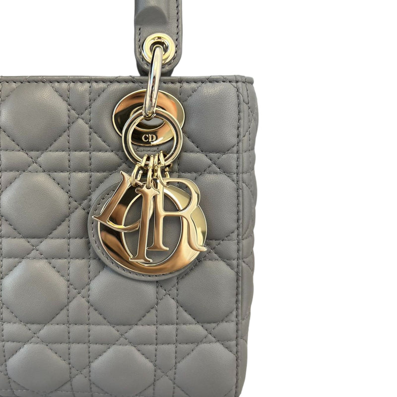 Small Lucky Badges My Lady Dior Lambskin Grey GHW