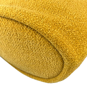 Deauville Drawstring Bucket Striped Canvas Yellow GHW