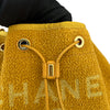 Deauville Drawstring Bucket Striped Canvas Yellow GHW