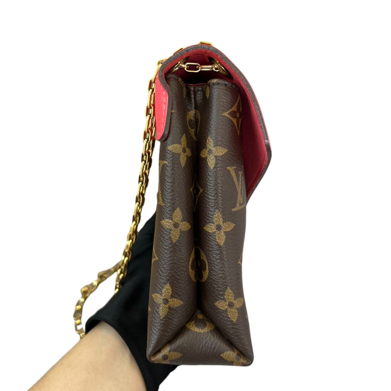 Lv Pallas Red Louis Vuitton Shoulder Bag Louis Vuitton Pallas