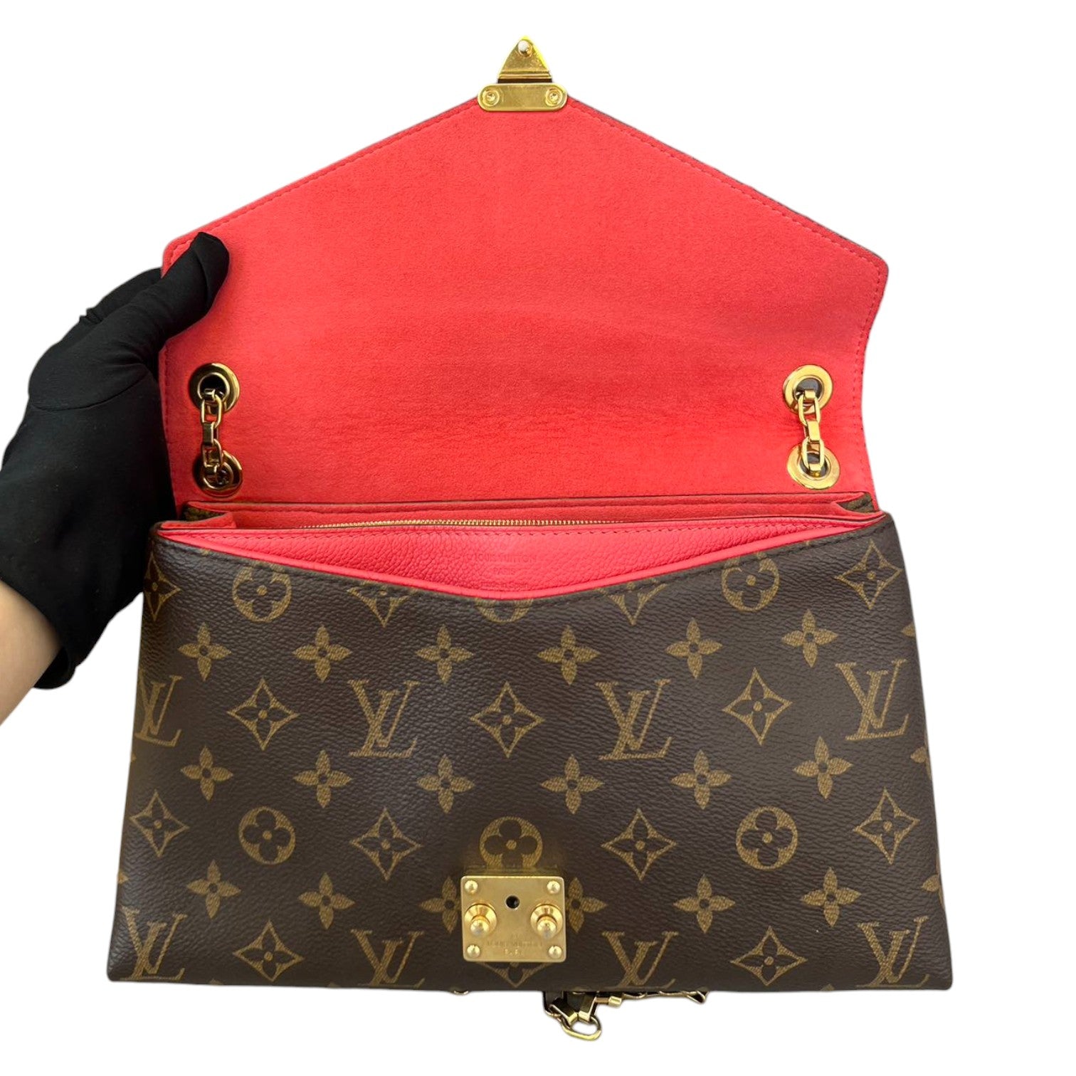 Louis Vuitton Pallas Chain Flap Monogram Red GHW – Bag Religion
