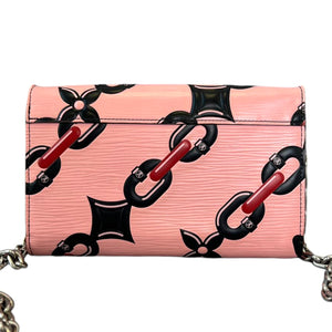 Chain Flower Twist WOC Shoulder Epi Pink SHW