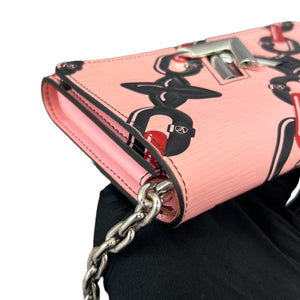 Chain Flower Twist WOC Shoulder Epi Pink SHW