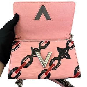 Chain Flower Twist WOC Shoulder Epi Pink SHW