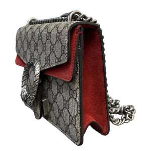 Dionysus Mini GG Supreme Monogram Beige With Red Interior SHW