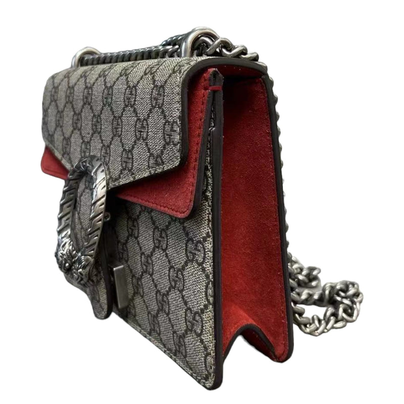 Dionysus Mini GG Supreme Monogram Beige With Red Interior SHW