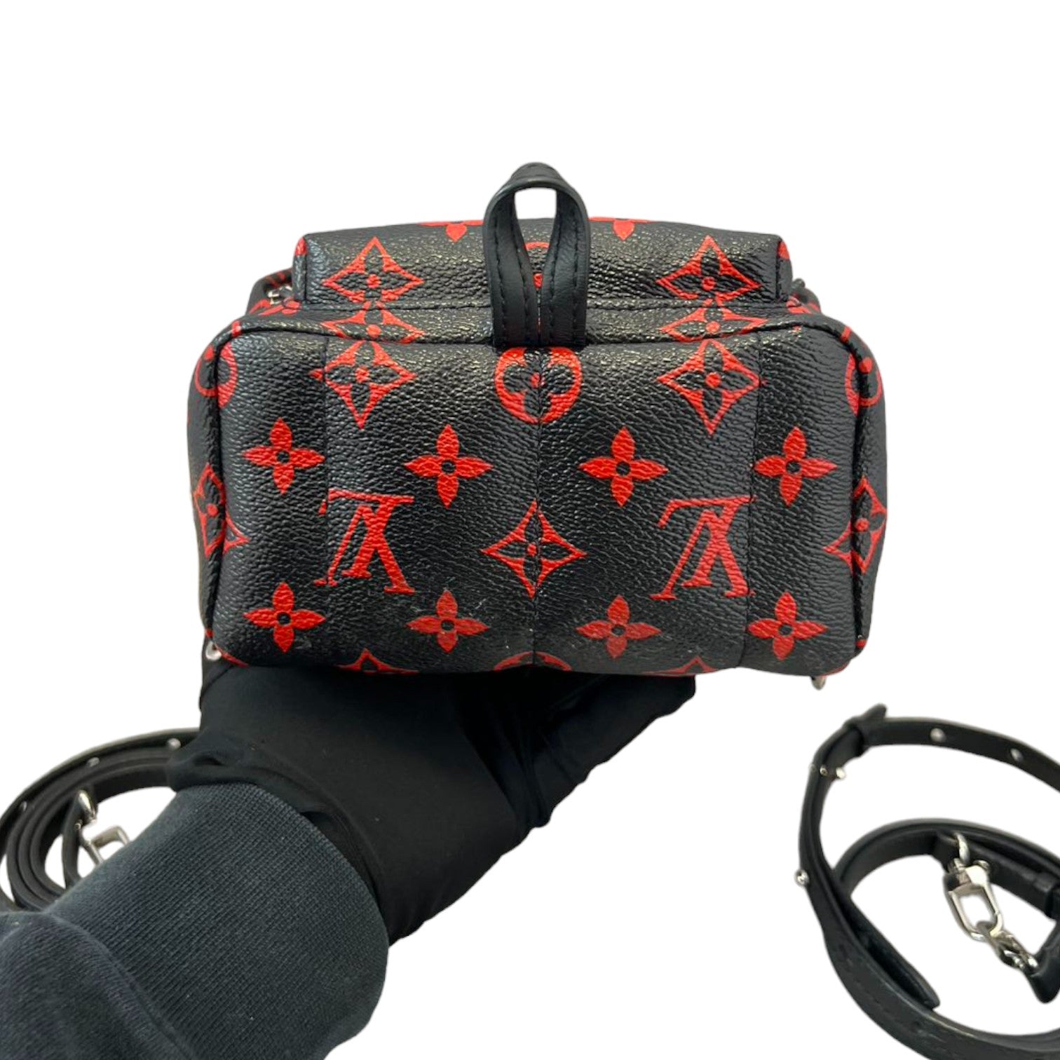louis vuitton backpack palm springs infrarouge mini black red Monogram | Buy Backpack Online in India | Louis Vuitton loved condition with creasing to leather trim. Louis Vuitton Palm Springs infrarouge