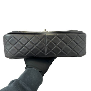 Jumbo Twist Flap Patent Quilted Black SHW