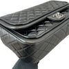 Jumbo Twist Flap Patent Quilted Black SHW