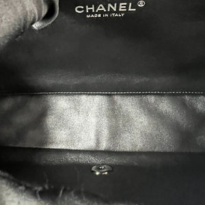 Jumbo Twist Flap Patent Quilted Black SHW