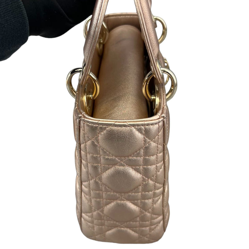 Lady Dior Small Lambskin Cannage Gold GHW