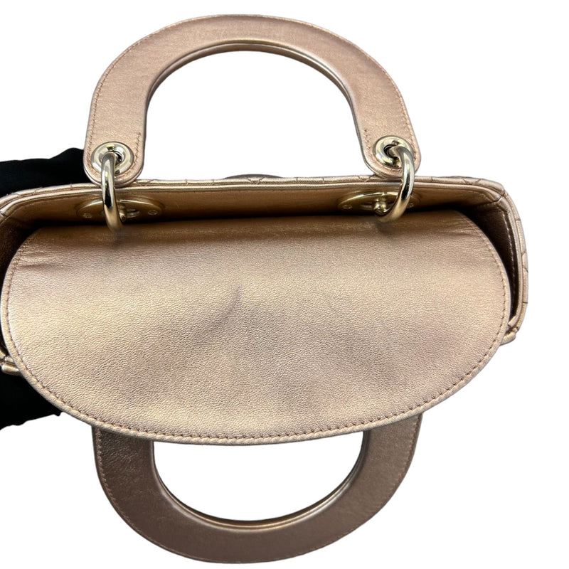 Lady Dior Small Lambskin Cannage Gold GHW