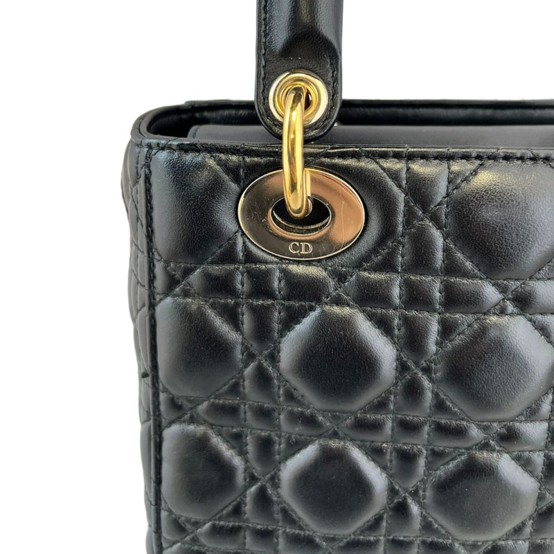 My ABCDior Lady Dior Small Lambskin Quilted Black GHW