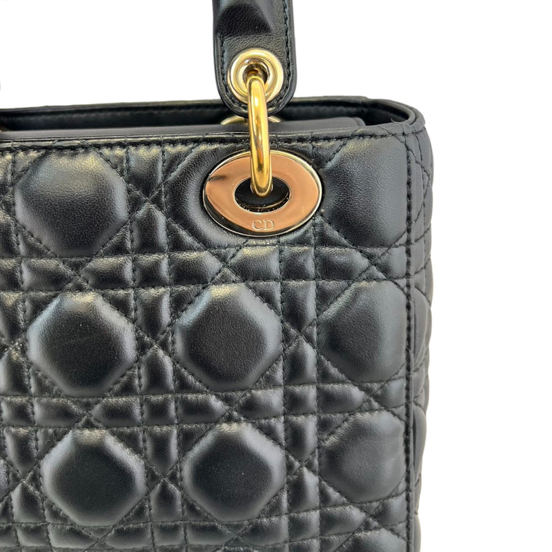 My ABCDior Lady Dior Small Lambskin Quilted Black GHW