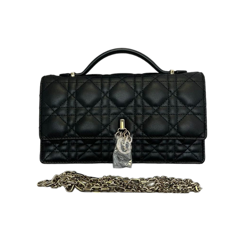 Miss Dior Mini Lambskin Cannage Black GHW