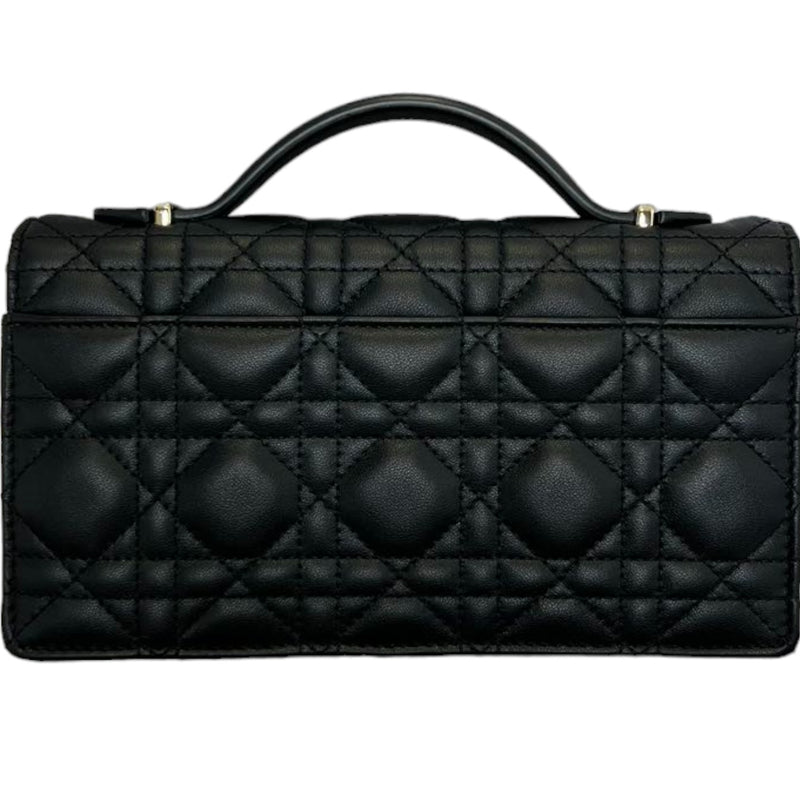 Miss Dior Mini Lambskin Cannage Black GHW