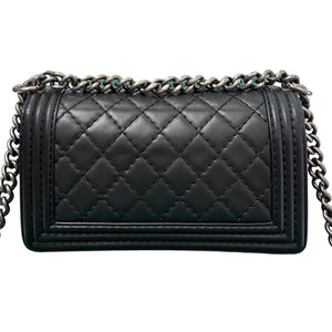 Boy Flap Old Medium Calfskin Quilted Black RHW