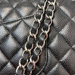 Classis Double Flap Medium Caviar Quilted Black SHW