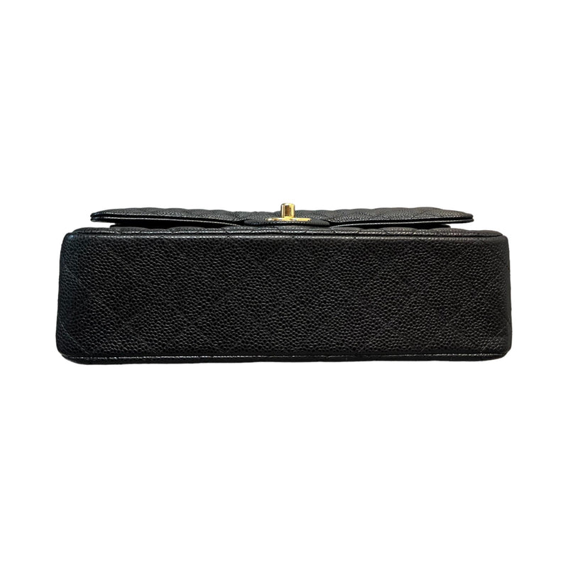 Double Flap Classic Medium Caviar Black GHW