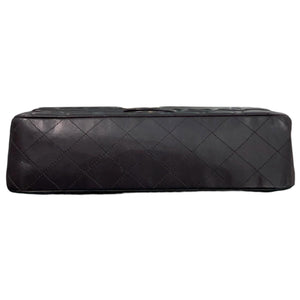 Double Flap Medium Lambskin Quilted Black GHW