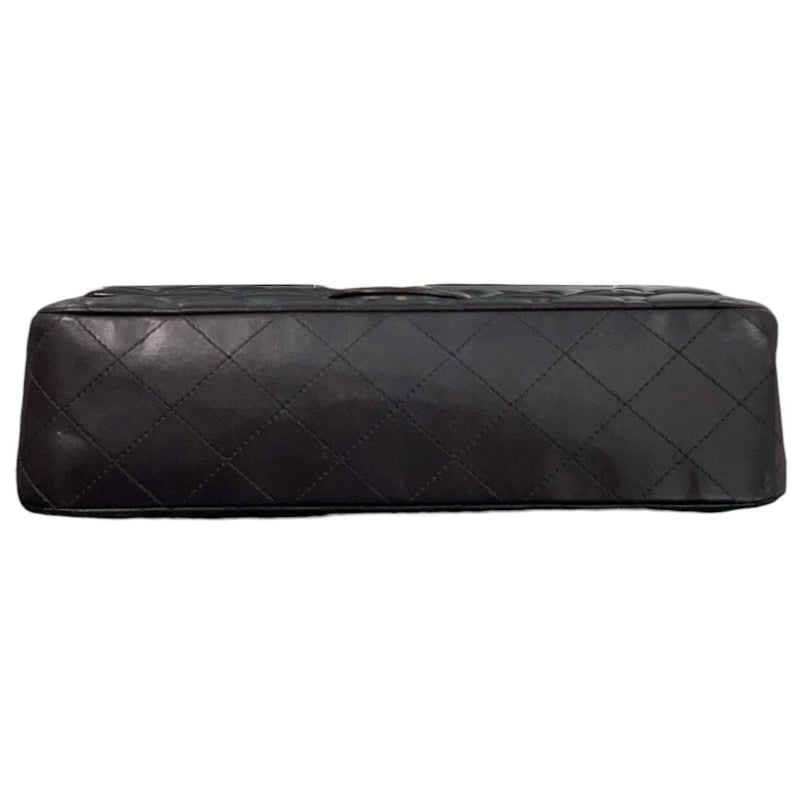 Double Flap Medium Lambskin Quilted Black GHW