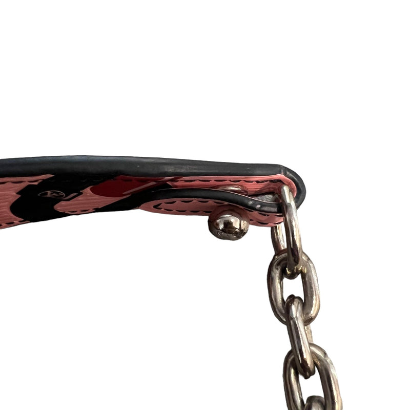 Twist Chain Wallet Chain Flower Print Epi Pink SHW