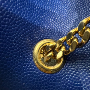 Kate Satchel Medium Grain De Poudre Blue GHW