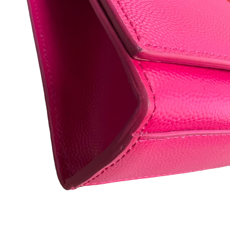 Kate Satchel Medium Grain De Poudre Pink GHW
